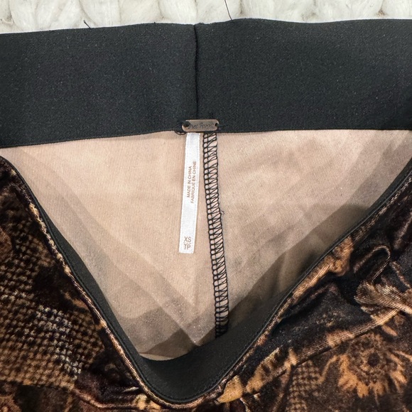 Free People Black and Brown Velvet Pants - Picture 2 of 3
